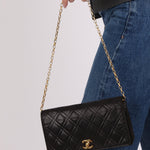 Chanel 1980s Lambskin Mini Bijoux Chain Turnlock Full Flap - FashioNica