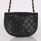 Chanel 1986 Lambskin Crescent Mini Flap - FashioNica