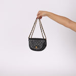 Chanel 1986 Lambskin Crescent Mini Flap - FashioNica