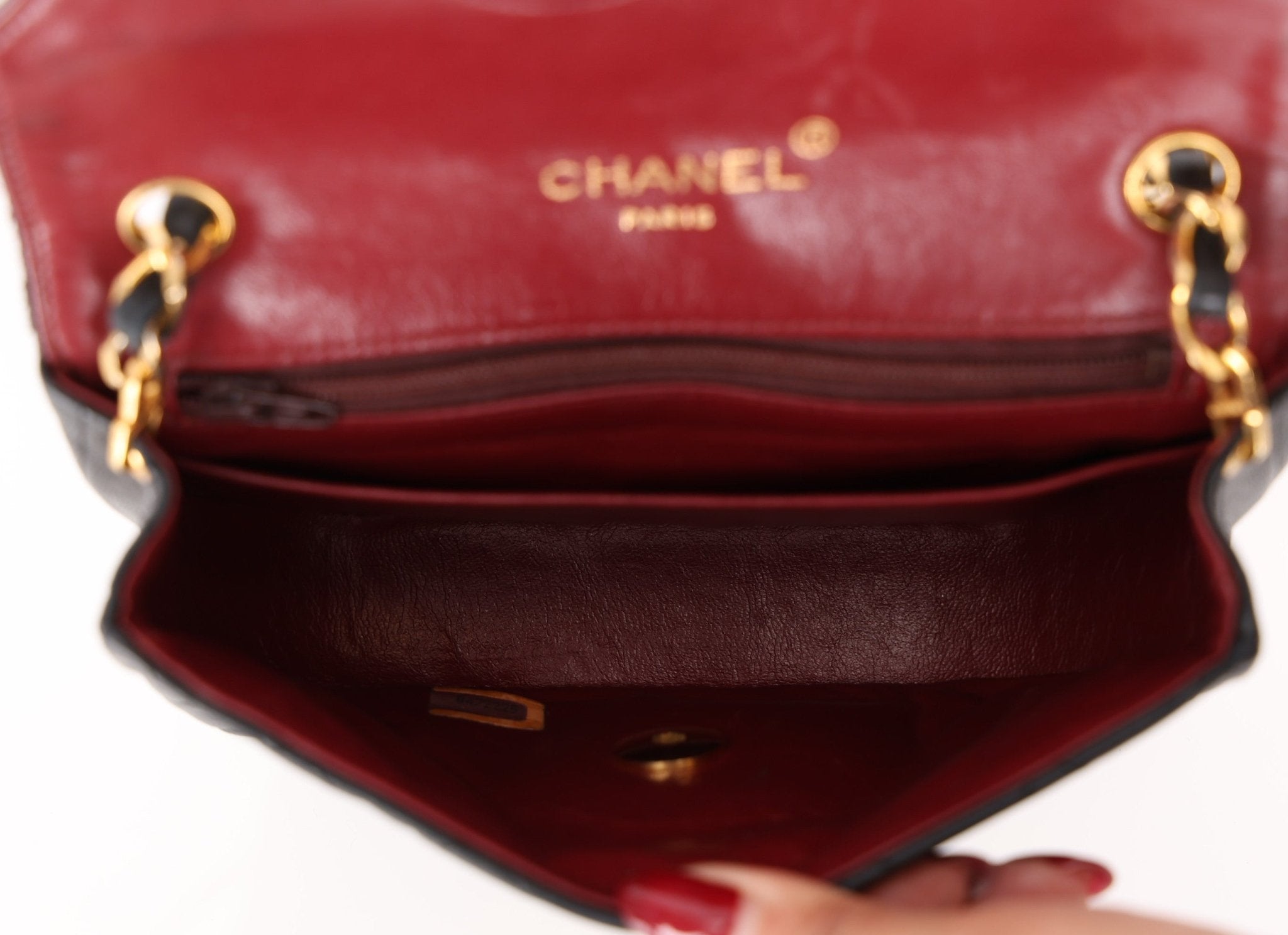 Chanel 1986 Lambskin Crescent Mini Flap - FashioNica