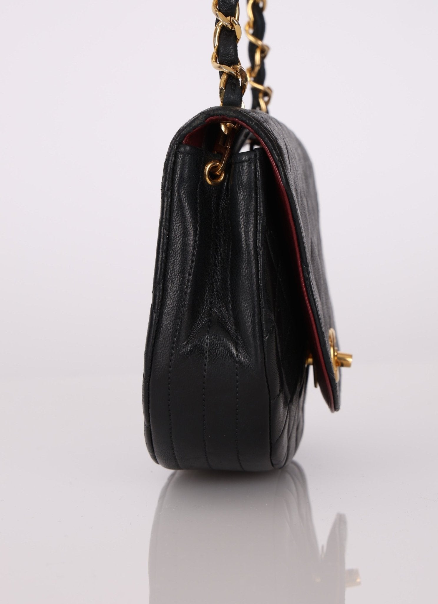 Chanel 1986 Lambskin Crescent Mini Flap - FashioNica