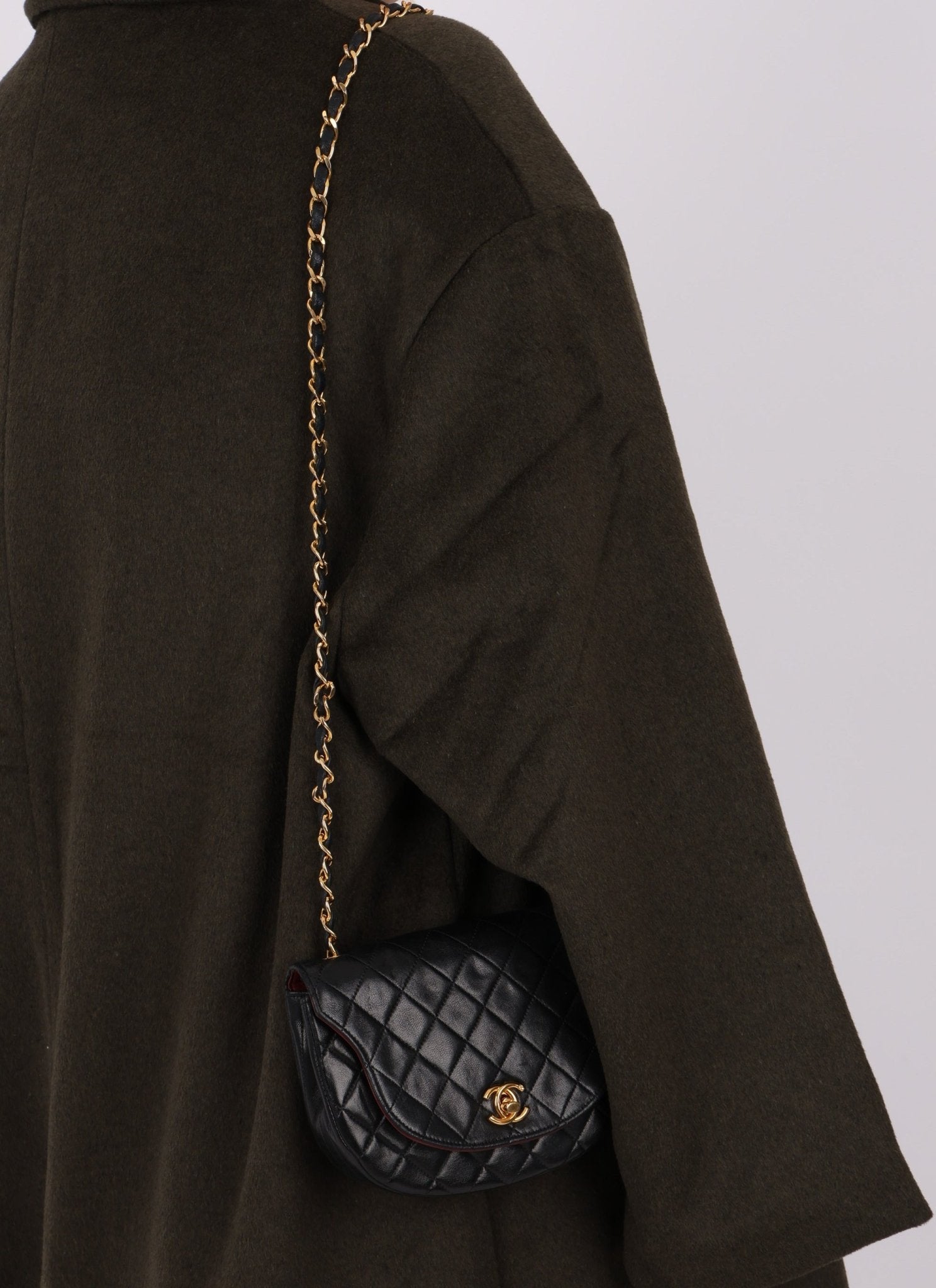 Chanel 1986 Lambskin Crescent Mini Flap - FashioNica