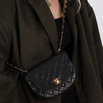 Chanel 1986 Lambskin Crescent Mini Flap - FashioNica