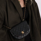 Chanel 1986 Lambskin Crescent Mini Flap - FashioNica