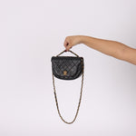 Chanel 1986 Lambskin Crescent Mini Flap - FashioNica