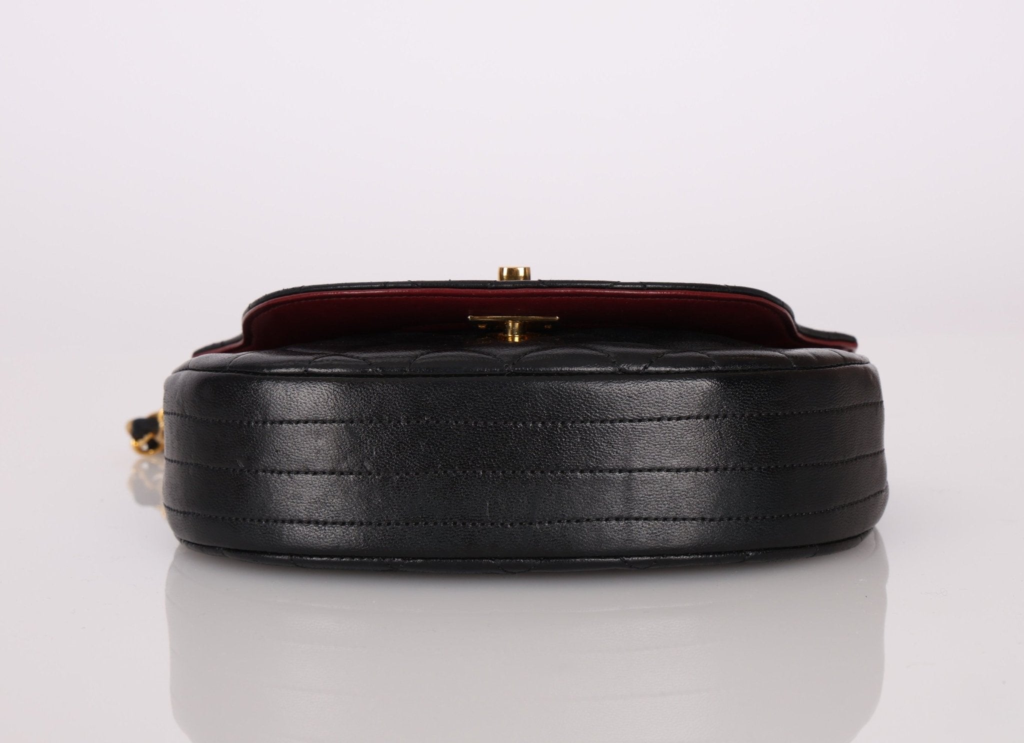 Chanel 1986 Lambskin Crescent Mini Flap - FashioNica