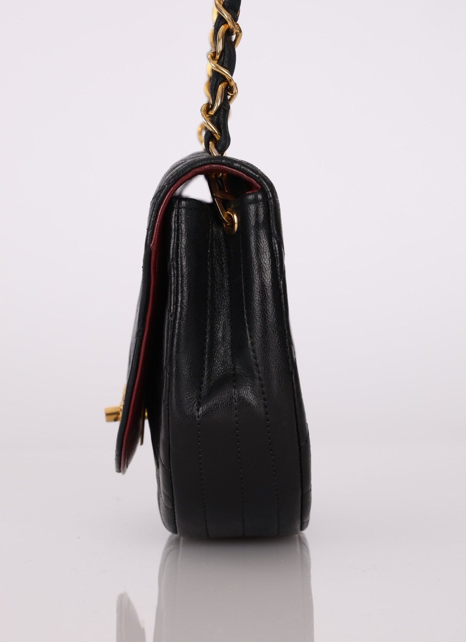 Chanel 1986 Lambskin Crescent Mini Flap - FashioNica