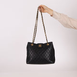 Chanel 1986 Lambskin Turnlock Chain Tote 24K GP - FashioNica