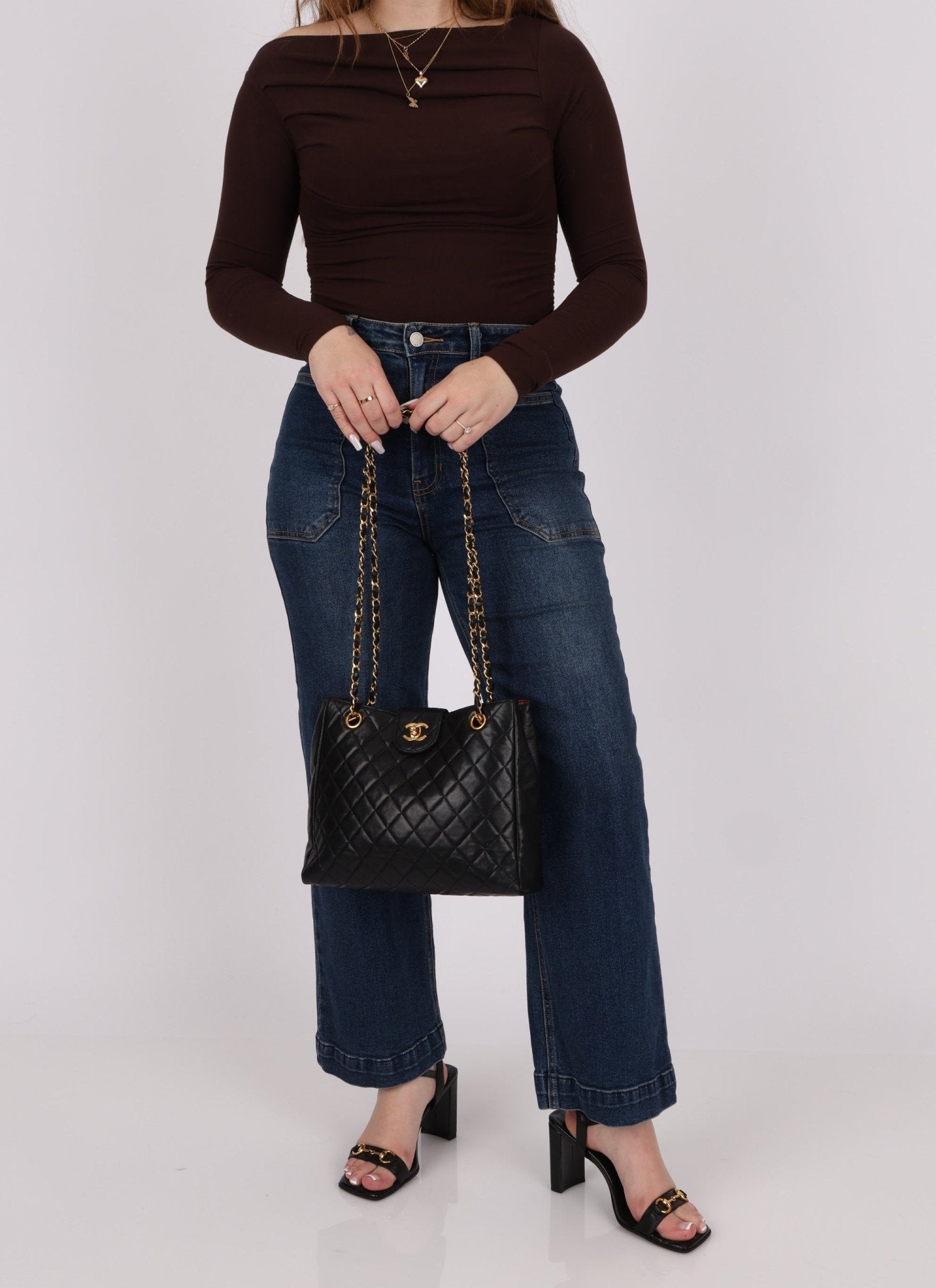 Chanel 1986 Lambskin Turnlock Chain Tote 24K GP - FashioNica