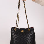 Chanel 1986 Lambskin Turnlock Chain Tote 24K GP - FashioNica