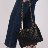 Chanel 1986 Lambskin Turnlock Chain Tote 24K GP - FashioNica