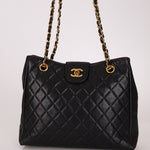 Chanel 1986 Lambskin Turnlock Chain Tote 24K GP - FashioNica