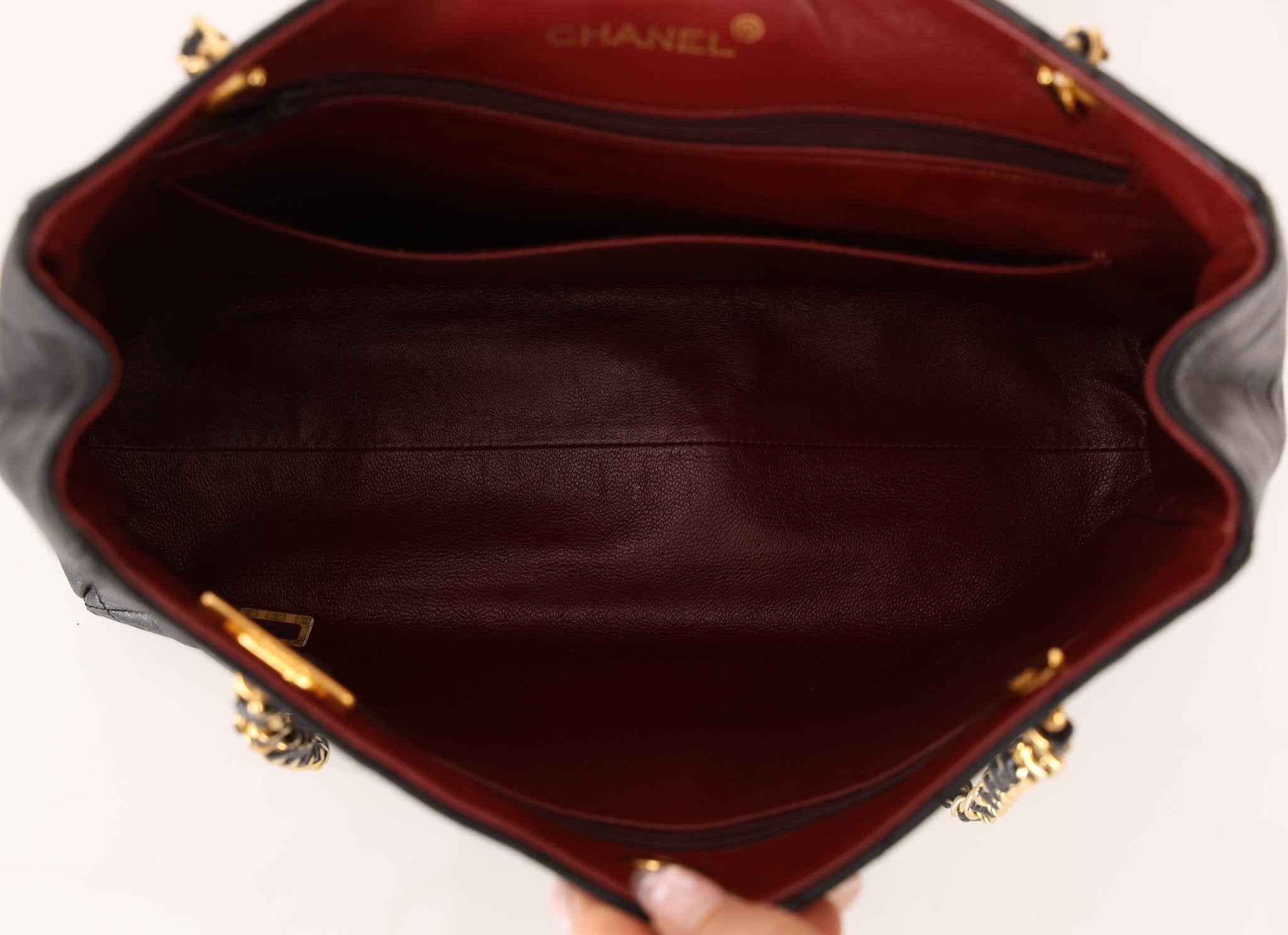 Chanel 1986 Lambskin Turnlock Chain Tote 24K GP - FashioNica