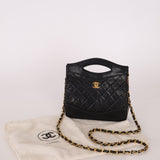 Chanel 1987 Lambskin Quilted Classic Small 31 Shopping Bag 24K GP - FashioNica