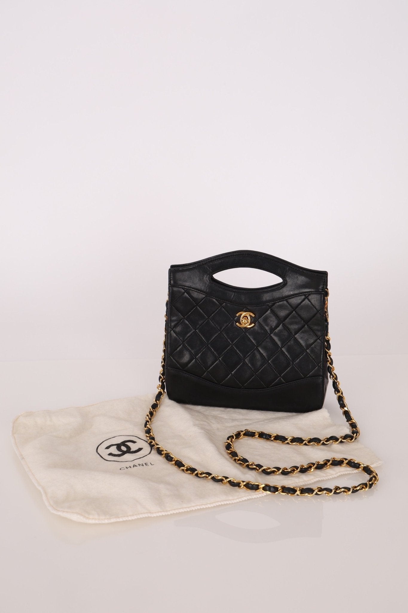 Chanel 1987 Lambskin Quilted Classic Small 31 Shopping Bag 24K GP - FashioNica