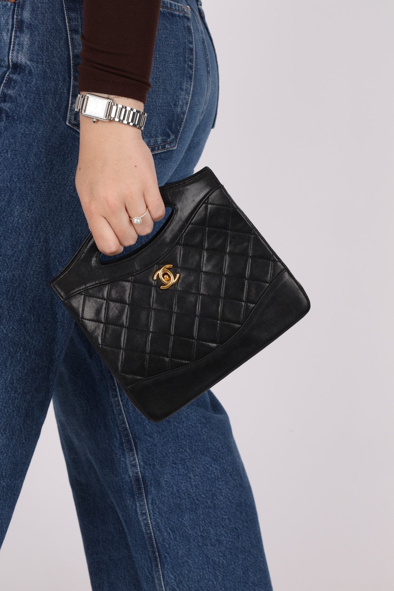 Chanel 1987 Lambskin Quilted Classic Small 31 Shopping Bag 24K GP - FashioNica