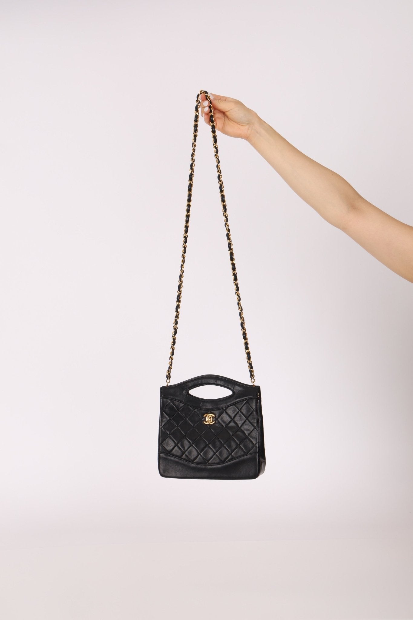 Chanel 1987 Lambskin Quilted Classic Small 31 Shopping Bag 24K GP - FashioNica