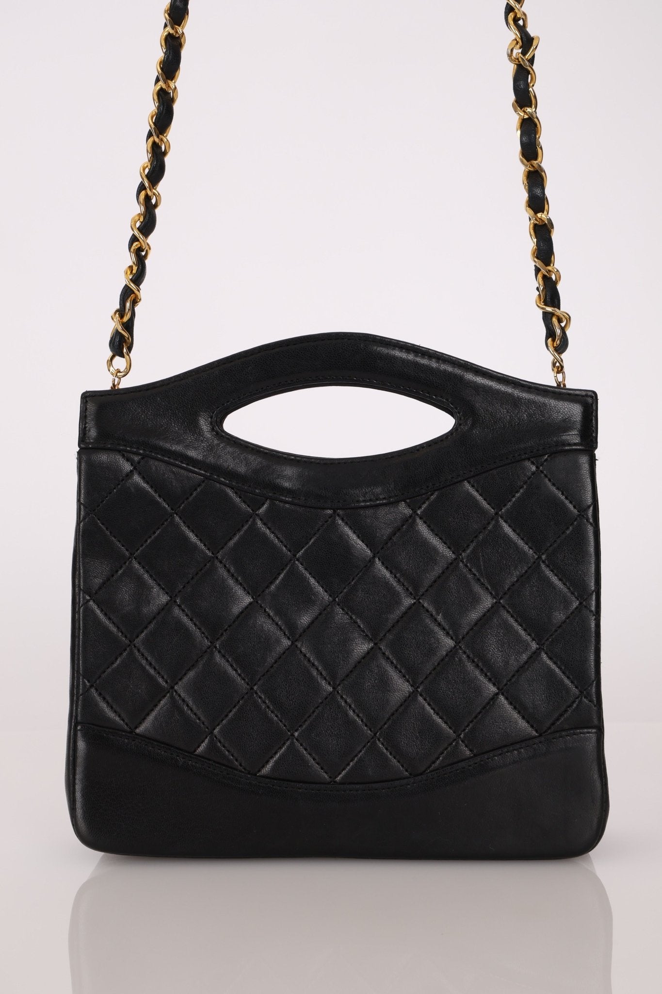 Chanel 1987 Lambskin Quilted Classic Small 31 Shopping Bag 24K GP - FashioNica