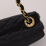 Chanel 1987 Satin Envelope Precious Crystal CC Square Flap 24K GP - FashioNica