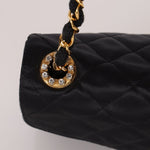 Chanel 1987 Satin Envelope Precious Crystal CC Square Flap 24K GP - FashioNica