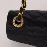 Chanel 1987 Satin Envelope Precious Crystal CC Square Flap 24K GP - FashioNica