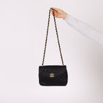 Chanel 1987 Satin Envelope Precious Crystal CC Square Flap 24K GP - FashioNica