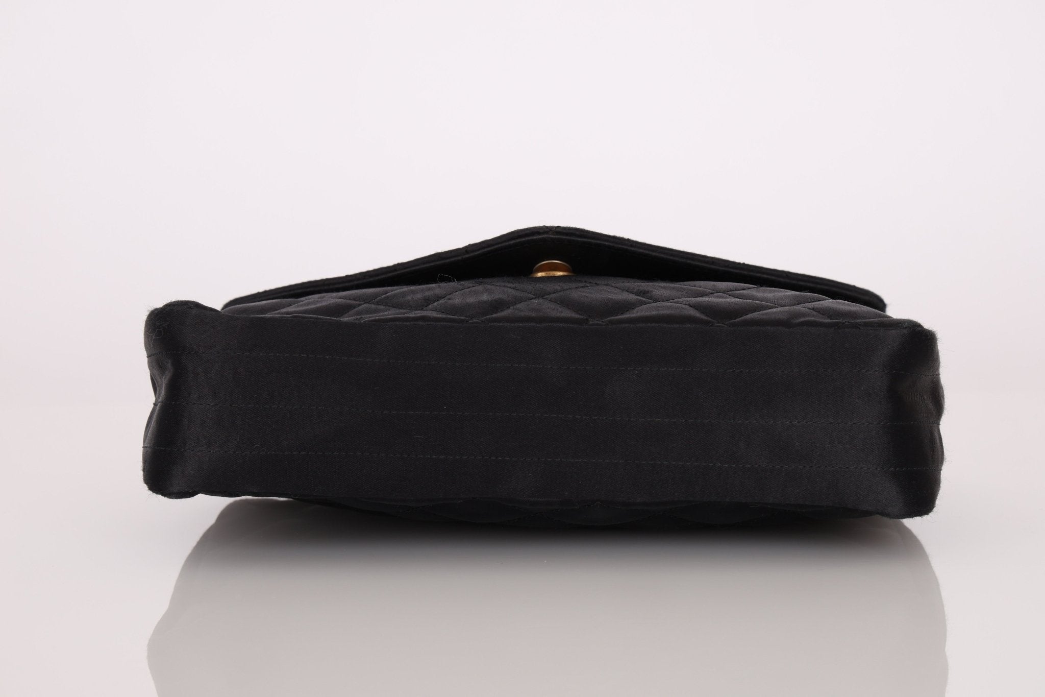 Chanel 1987 Satin Envelope Precious Crystal CC Square Flap 24K GP - FashioNica