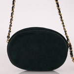 Chanel 1988 Green Suede Oval Tassel Camera Bag 24K GP - FashioNica