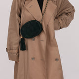 Chanel 1988 Green Suede Oval Tassel Camera Bag 24K GP - FashioNica