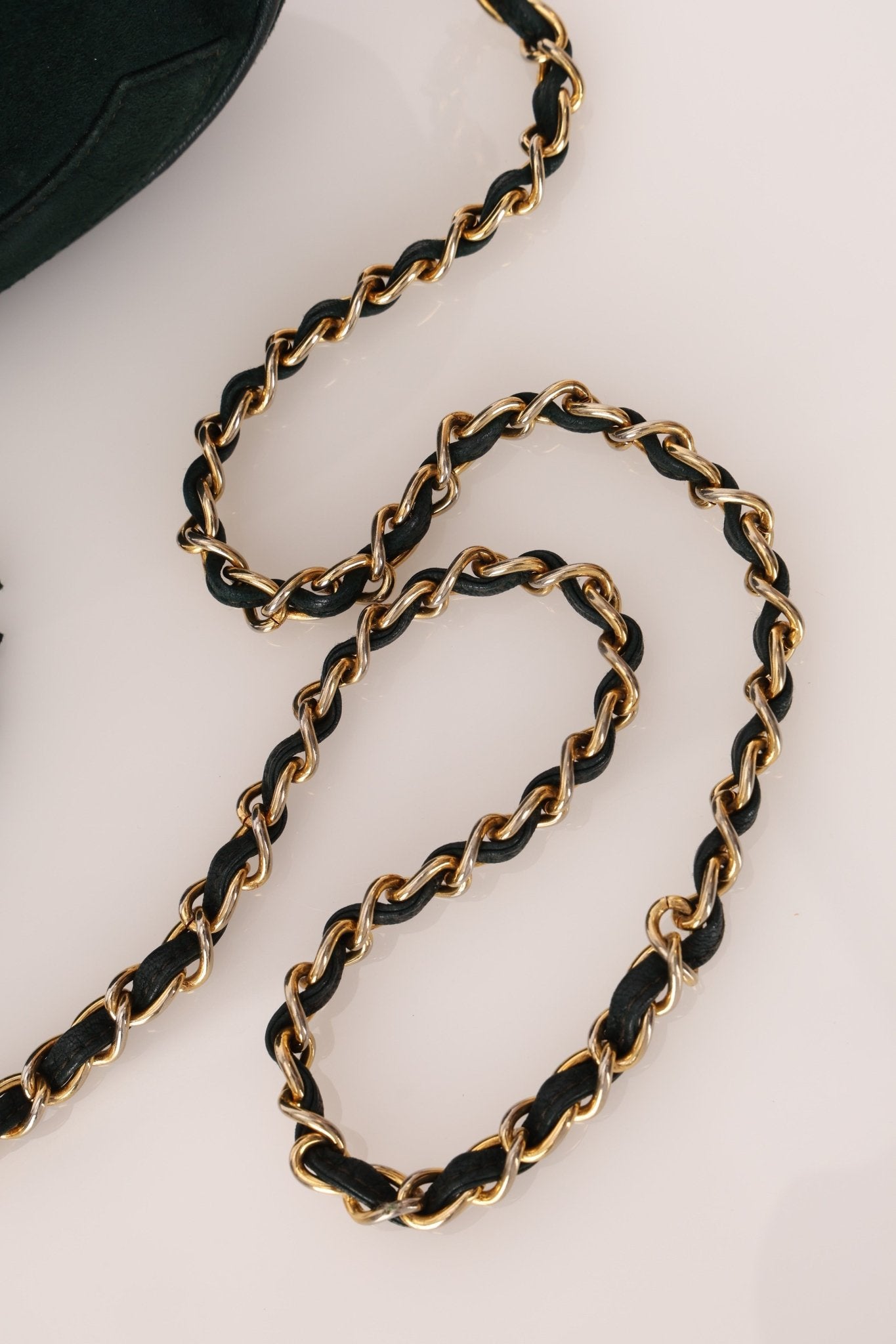 Chanel 1988 Green Suede Oval Tassel Camera Bag 24K GP - FashioNica