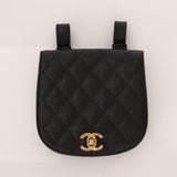 Chanel 1989 24K GP Caviar Turnlock Flap Waist Bag - FashioNica