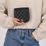 Chanel 1989 24K GP Caviar Turnlock Flap Waist Bag - FashioNica