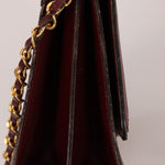 Chanel 1989 Bordeaux Boxcalf Coco Luxe Frame Single Flap - FashioNica