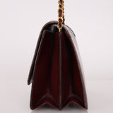 Chanel 1989 Bordeaux Boxcalf Coco Luxe Frame Single Flap - FashioNica