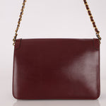 Chanel 1989 Bordeaux Boxcalf Coco Luxe Frame Single Flap - FashioNica