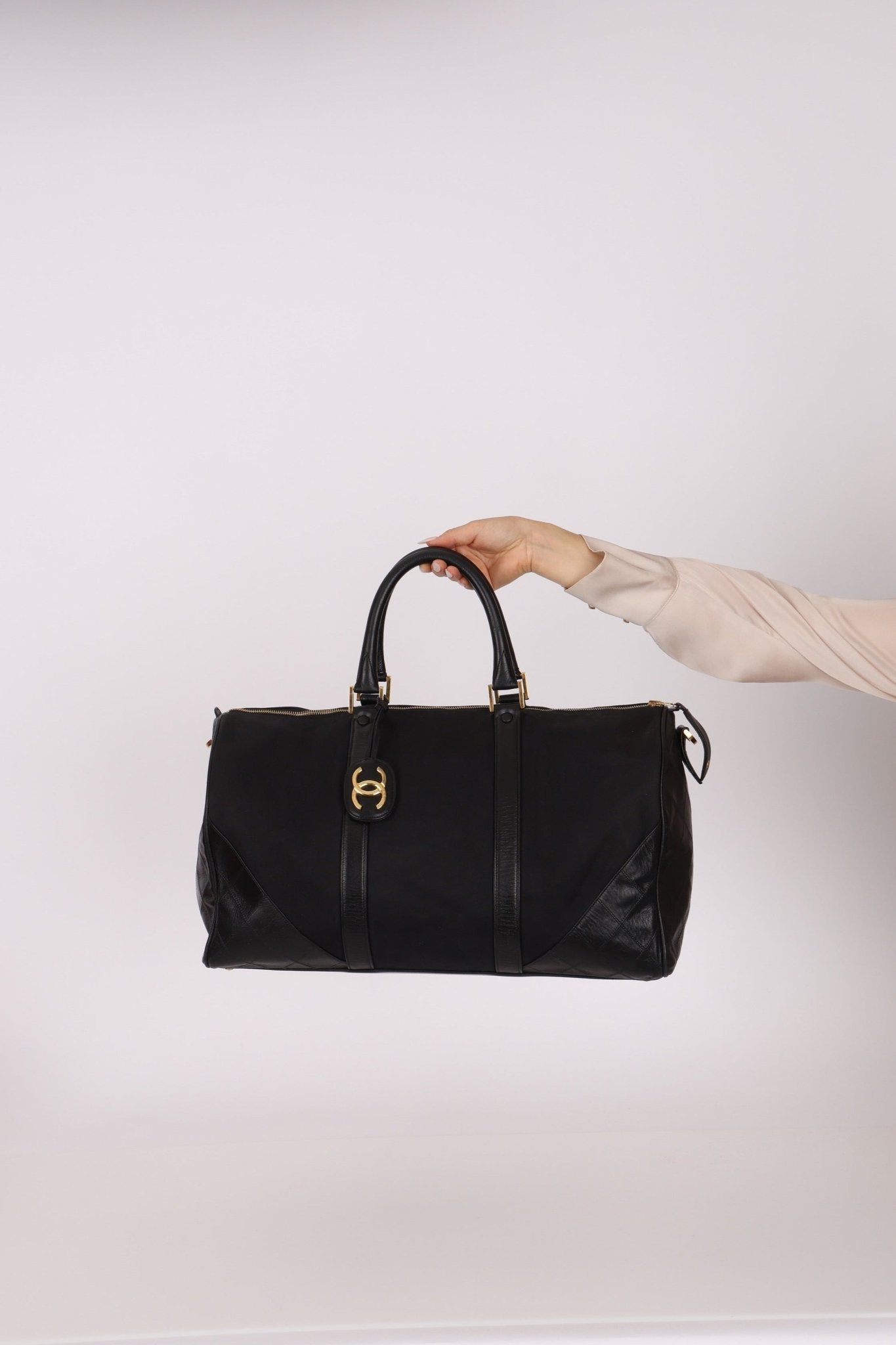 Chanel 1989 Canvas and Leather Weekender 24K GP - FashioNica