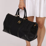 Chanel 1989 Canvas and Leather Weekender 24K GP - FashioNica