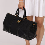Chanel 1989 Canvas and Leather Weekender 24K GP - FashioNica