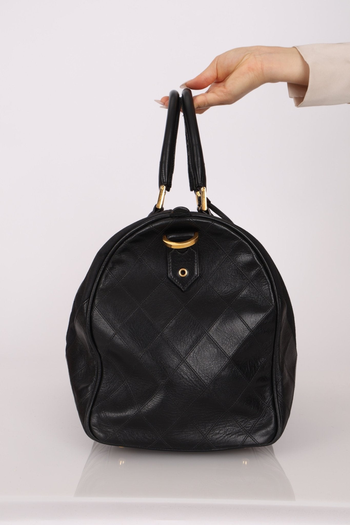 Chanel 1989 Canvas and Leather Weekender 24K GP - FashioNica