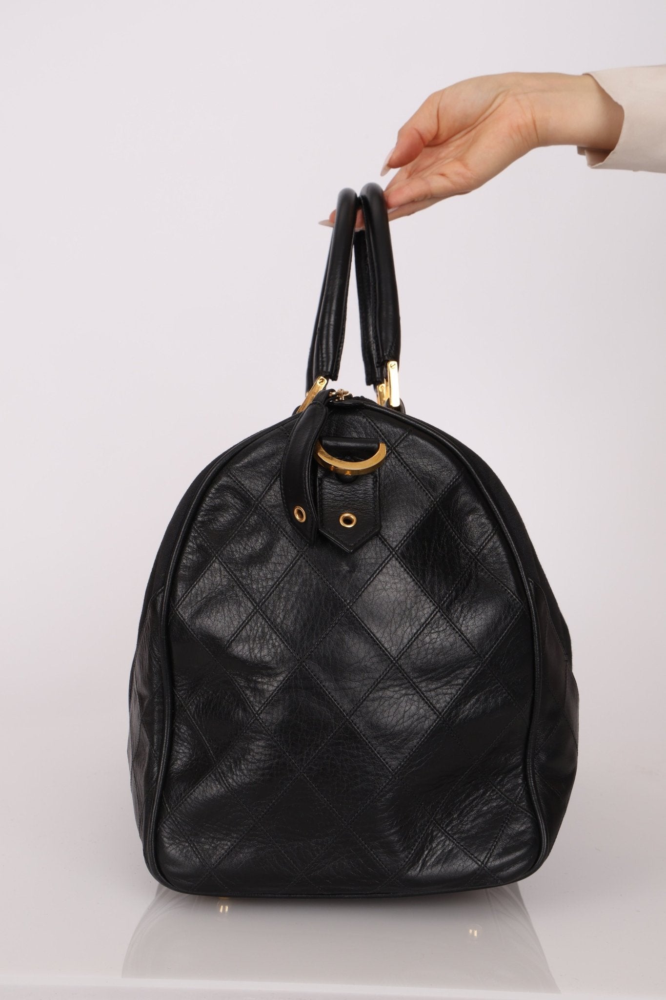 Chanel 1989 Canvas and Leather Weekender 24K GP - FashioNica