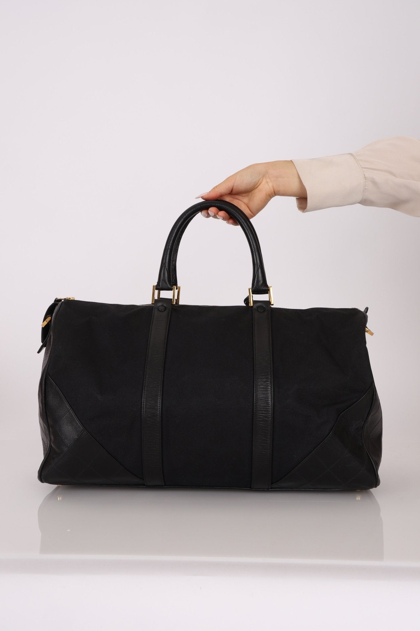 Chanel 1989 Canvas and Leather Weekender 24K GP - FashioNica