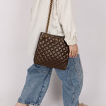 Chanel 1989 Chocolate Lambskin Chain Tote - FashioNica
