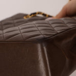 Chanel 1989 Chocolate Lambskin Chain Tote - FashioNica