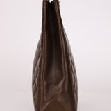 Chanel 1989 Chocolate Lambskin Chain Tote - FashioNica
