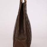 Chanel 1989 Chocolate Lambskin Chain Tote - FashioNica