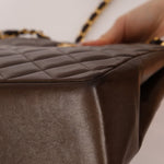 Chanel 1989 Chocolate Lambskin Chain Tote - FashioNica