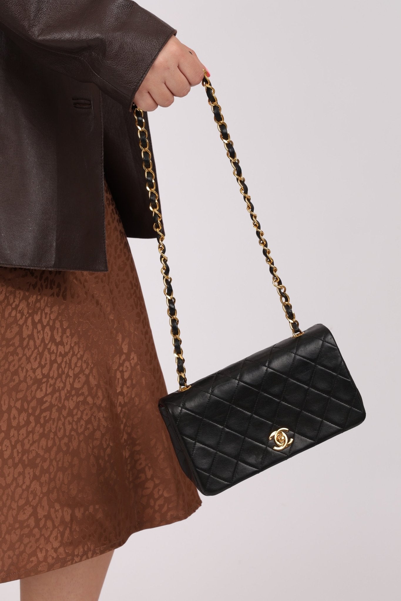 Chanel 1989 Lambskin Turnlock Full Flap 24k GP - FashioNica