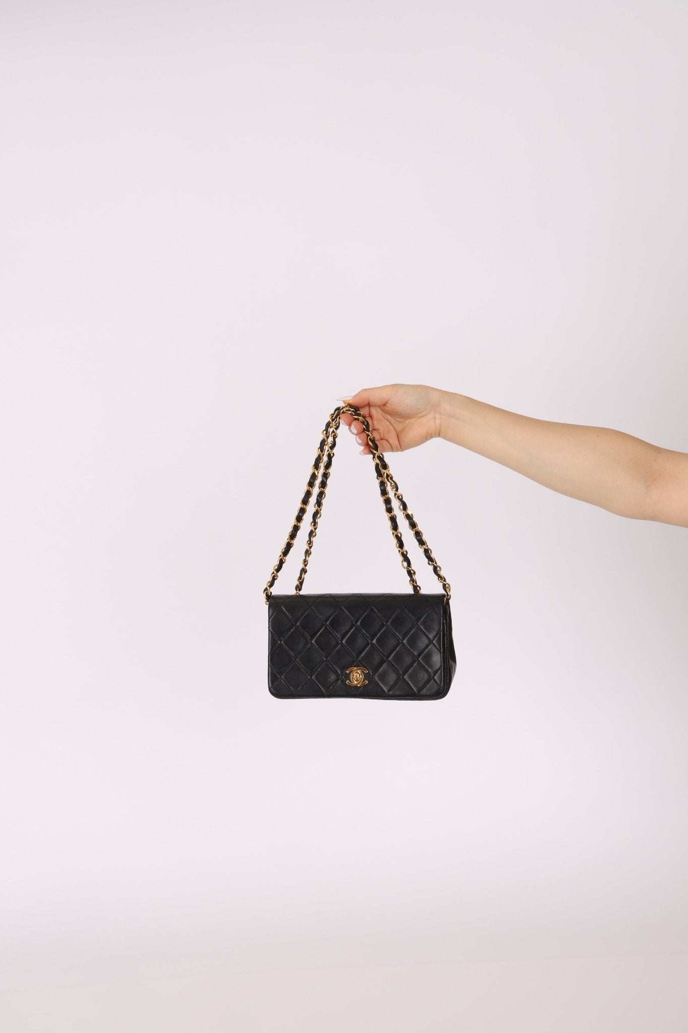 Chanel 1989 Lambskin Turnlock Full Flap 24k GP - FashioNica