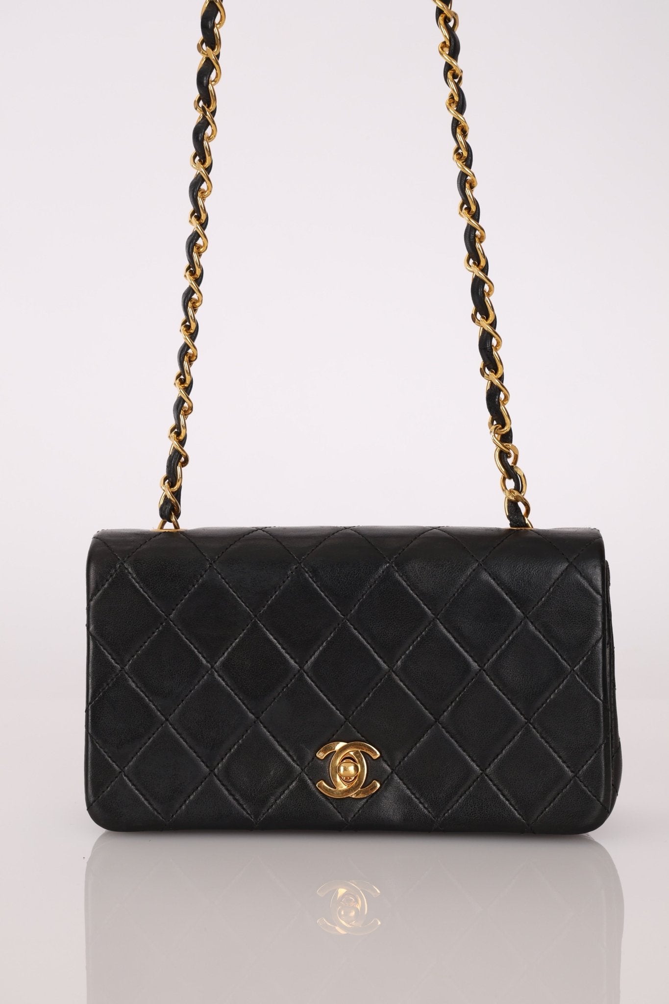 Chanel 1989 Lambskin Turnlock Full Flap 24k GP - FashioNica
