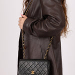 Chanel 1989 Lambskin Turnlock Full Flap 24k GP - FashioNica